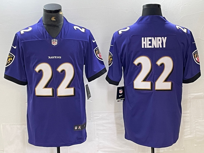 Men's Baltimore Ravens Derrick Henry #22 Purple Jersey